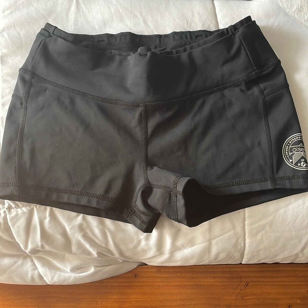 Oiselle black running shorts